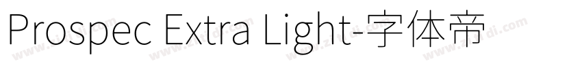 Prospec Extra Light字体转换